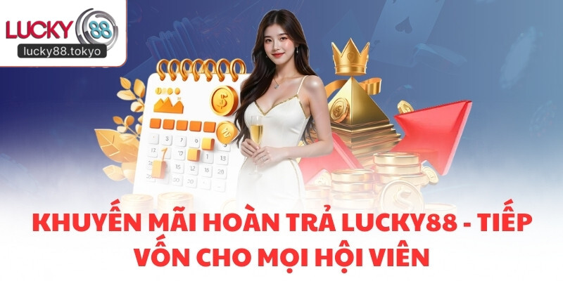 Khuyến Mãi Hoàn Trả LUCKY88 - Tiếp Vốn Cho Mọi Hội Viên